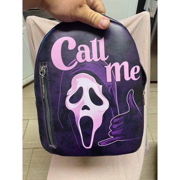 Ghost Face CALL ME Black, Purple Backpack BioWorld Knife Zip Wallet Phone Case main image 5